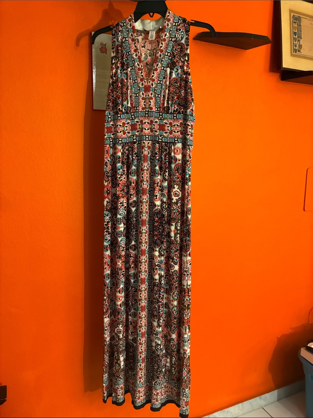 Bohemian V-Neck Maxi Dress in Multi-Color